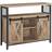 Vasagle Sliding Barn Natural /Black Sideboard 100x80cm