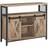 Vasagle Sliding Barn Natural /Black Skænk 100x80cm