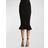 Khaite Sapphi Ribbed Knit Wool Blend Midi Skirt - Black