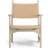 Swedese Caryngo White Pigment/Oak-Leather Natural Lænestol 77cm