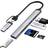 5 Ports Ultra-thin Data Type C Hub with 1 USB 3.0, 2 USB 2.0