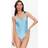 Calvin Klein Scoop Back One Piece Swimsuit - Blue