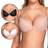 Vivisence Eve 1012 Underwired Push-Up Padded Bra Removable Silicone Straps Backless - Beige