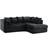 B&Q Luxor Jumbo Cord Black Sofa 212cm 4 Seater