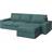 IKEA Kivik Kelinge Grey Turquoise Soffa 280cm 3-sits