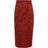 Dolce & Gabbana Leopard Printed Pencil Midi Skirt Multicoloured