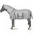 Horze Paso Fino Fly Rug with Hood and UV Protection Titanium Grey unisex