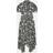 Stella McCartney Forest Floral Print Silk Puff Sleeve Dress, Woman, Black Multicolour, Black Multicolour