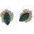 Lily and Rose Petite Camille Stud Earrings - Gold/Emerald/Transparent