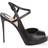 Christian Louboutin Jenlove Alta 120 Leather Peep-Toe Pumps - Black