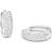 Grace Amor Hoop Earrings 925 Sterling Silver Women's - Silver