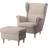 IKEA STRANDMON Beige Fåtölj 101cm 2st