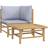 vidaXL 2 Loungeset, Bord inkl. 2 Stolar