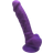 Silexd Dual Density Lila Dildo med pung 18 cm
