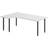 Ergoff DNA Left Corner Light Gray Skrivbord 120x120cm