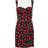 Dolce & Gabbana Short cherry-print charmeuse dress