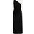 Jason Wu Ruched One-Shoulder Sheath Midi Dress BLACK