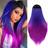 Shein Ombre Black Blue Purple Medium Part 26 Inch Silky Long Straight