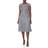 Alex Evenings Women's Tea Length Dress with Rosette Detail, Dove