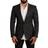 Dolce & Gabbana Gray Check Wool Slim Fit Blazer Jacket IT48