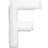 Habo Bokstav F 1002 Vit, 10st, 22830
