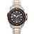 Timex Harborside Coast 43mm Watch Black & Top Ring with Two-Tone Rose Case & Bracelet