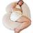 Pharmedoc The CeeCee Pillow Organic Cotton Pregnancy Pillows C-Shape Full Body Pillow and Maternity Support Natural Cover Full Body Support, Pregnancy Must Haves, Maternity Pillows for Sleeping