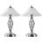 MiniSun 2 Twist Frosted Alabaster Shades Table Lamp