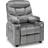 Costway Kids PU Leather/Velvet Fabric Kids Recliner Chair with Cup