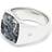 Tom Wood Cushion Larvikite Ring - Silver