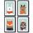 Bilderreich Children's Room Set Decorative Posters 4-pack Animals in Winter 8.3x11.8"