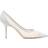 Jimmy Choo Love 85 Glitter Tulle Pumps - Ivory/Silver