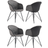 Life Interiors Valentina Dark Grey Kitchen Chair 84cm 4pcs