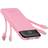 Charmast Ultra Slim LED Display Power Bank 10000mAh with Built-in Cables Pink