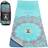 MoKo Non Slip Hot Yoga Mat with Corner Pocket 74.4" x 27.4" - Blue