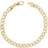 Nuragold Cuban Chain Curb Bracelet - Gold/Diamonds