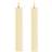 Deluxe Homeart Real Flame Beige Candle 15cm 2pcs