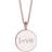 Elli Love Pendant Necklace - Rose Gold/Diamond