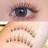 Shein 5pairs Flame Pattern False Upper & Lower Eyelashes, Transparent & Fine Stems, Full Strip