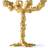 Polspotten Drip, 4 armet - Guld Lysestage 32cm