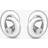Jon Richard Crystal Knot Earrings, Silver