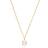 Sif Jakobs White Zirconia Ellisse Carezza Necklace SJ-N2353-CZ-YG