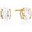 Sif Jakobs White Zirconia Ellisse Carezza Earrings SJ-E2350-CZ-YG