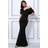 Goddiva Off The Shoulder Draped Sleeve Maxi Dress