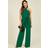 Yumi Green Cross Over Halter Neck Jumpsuit