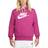 Nike Club Fleece Graphic Pullover Hoodie - Fireberry/White