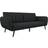 Novogratz Brittany Premium Upholstery Dark Grey Sofa 207cm 3 personers