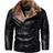 Shein Men's Turn-down Collar Motorcycle Style - Black