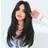 Shein Dark Brown Long Black Layered Wigs For Women Middle Part Layered Straight Wig Daily