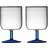 Lyngby Glas Torino 2 Klar/Blå 30cl-dia.7,5cm Vinglas 30cl 2stk